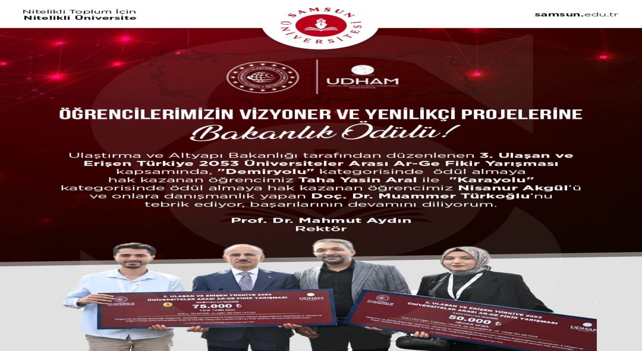 Samsun Üniversitesinden art arda gelen başarılar