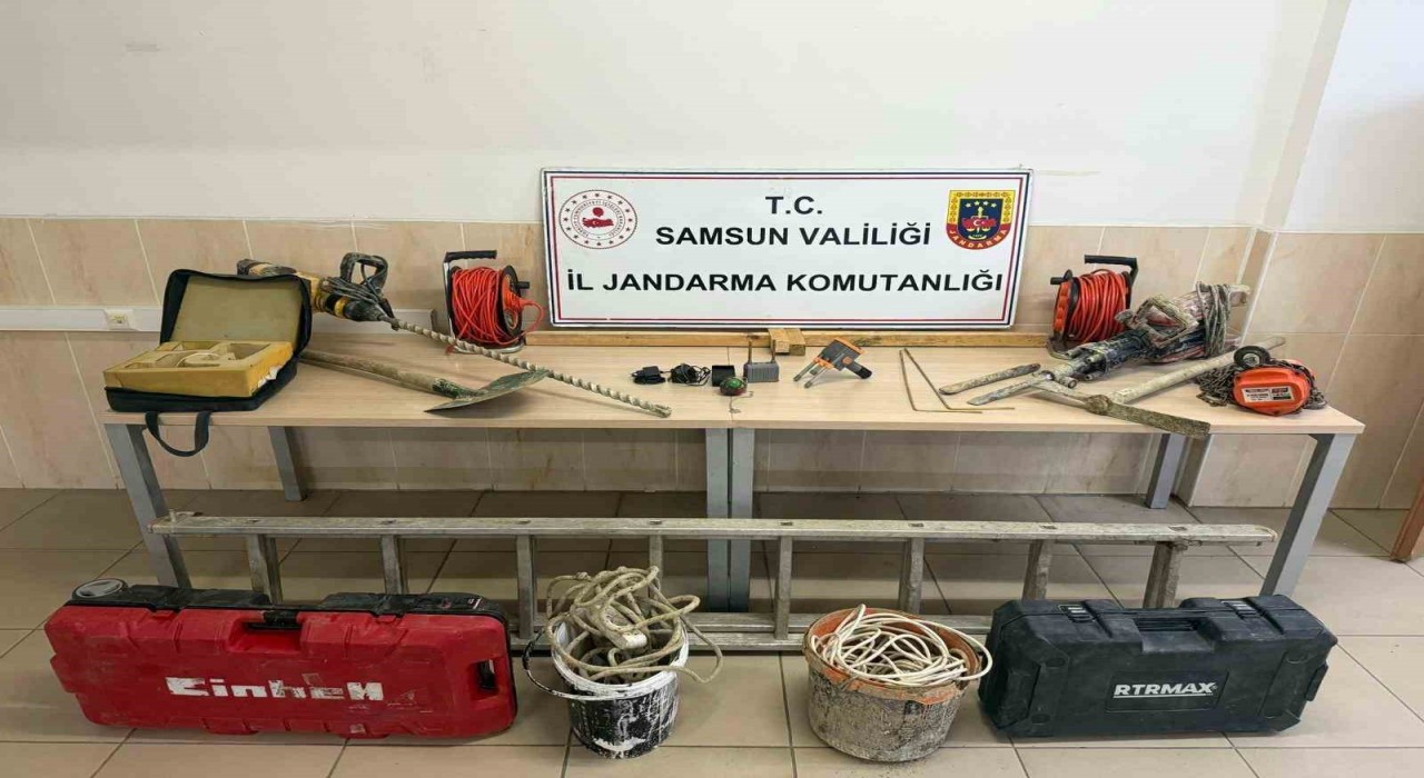 Samsunda kaçak kazı yapan 6 kişi yakalandı