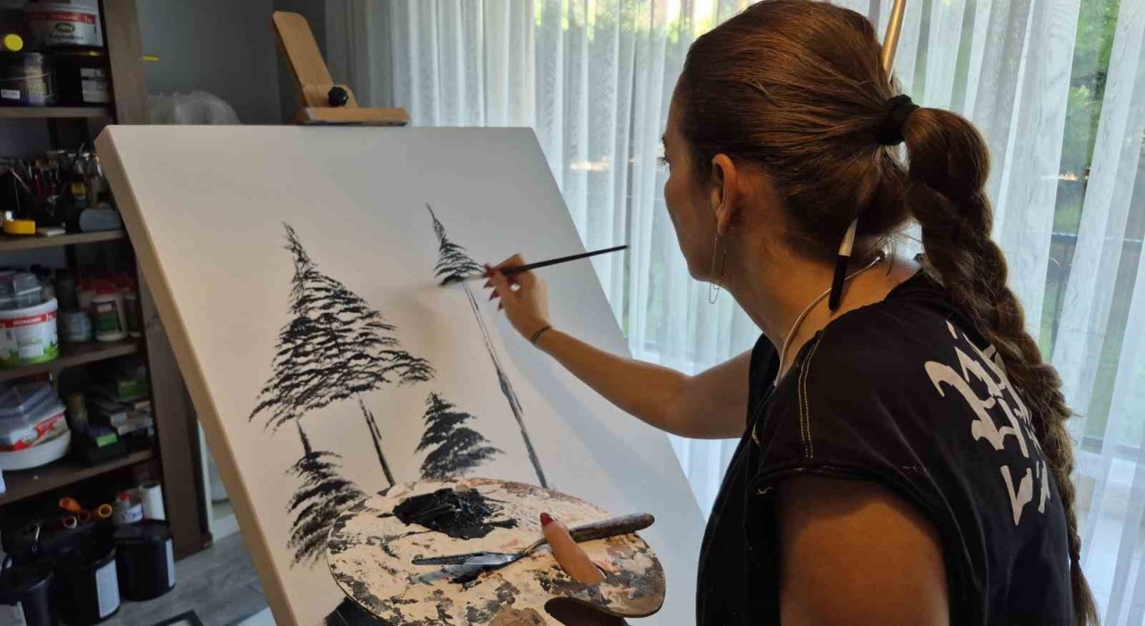 Sanat tutkusunu çocuklarının hediyesi yeniden alevlendirdi