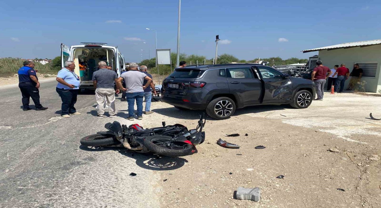 Serikte cip ile motosiklet çarpıştı: 1 yaralı
