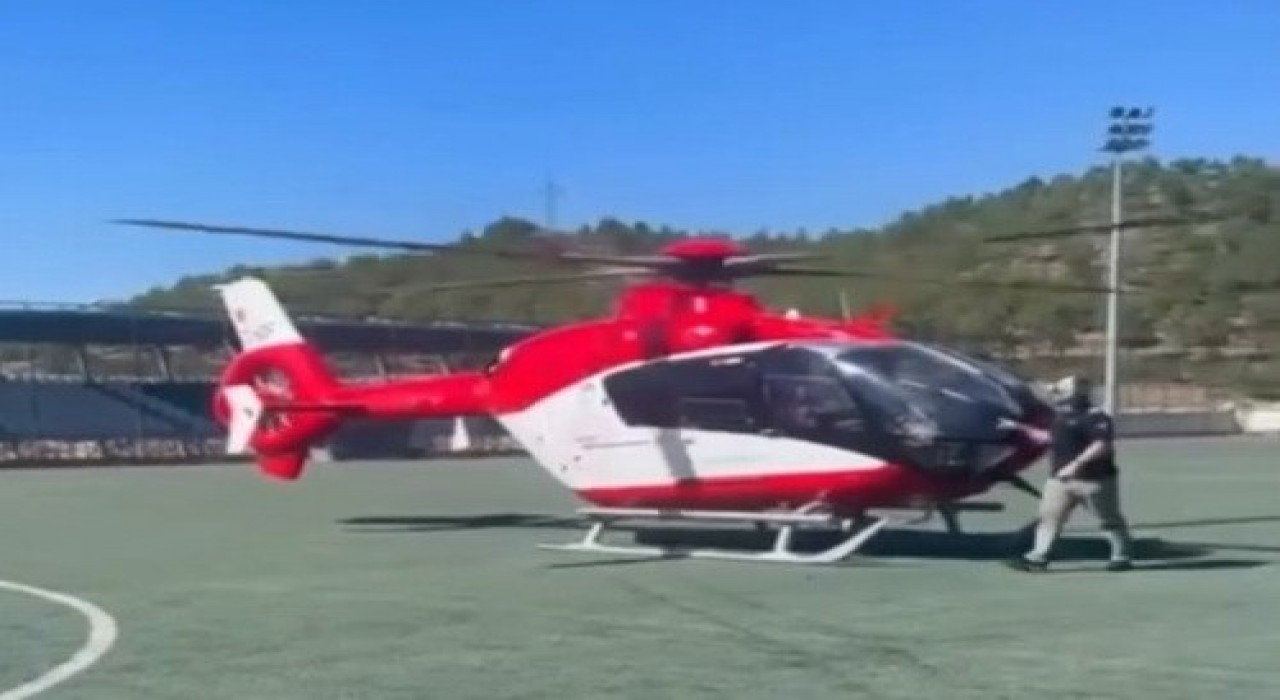 Sinopta ambulans helikopter yeni doğan bebek için havalandı