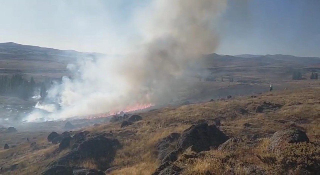Sivasta örtü yangını