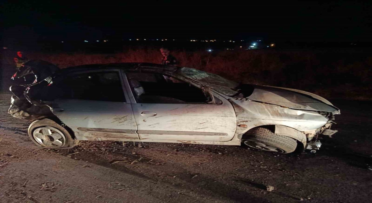 Siverek'te takla atan otomobilin sürücüsü yaralandı