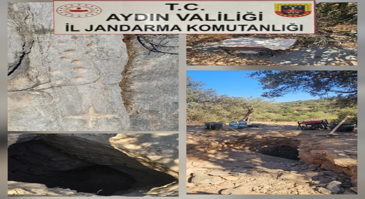 Sökede sit alanında kaçak kazıya jandarmadan suçüstü