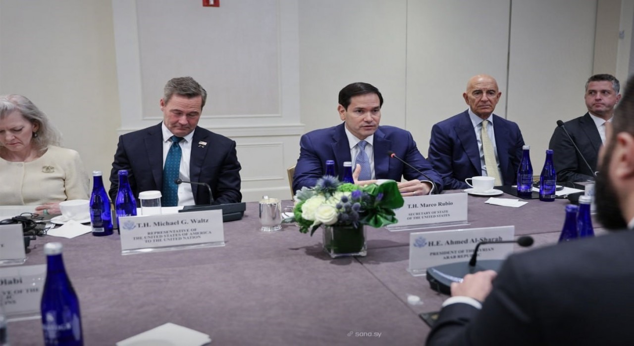 Suriye Devlet Başkanı eş-Şara, ABD Dışişleri Bakanı Rubio ile bir araya geldi