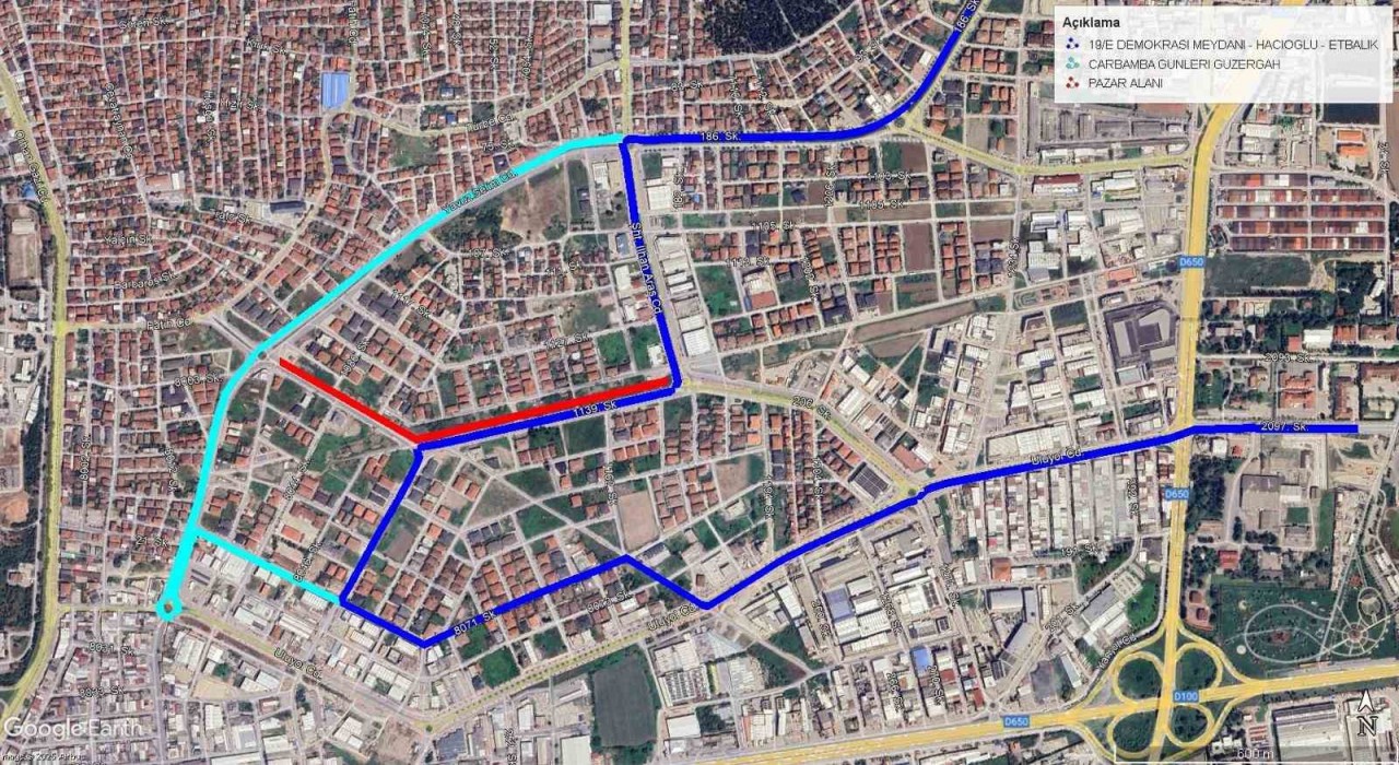 Toplu taşımada o güzergaha Çarşamba Pazarı ayarı