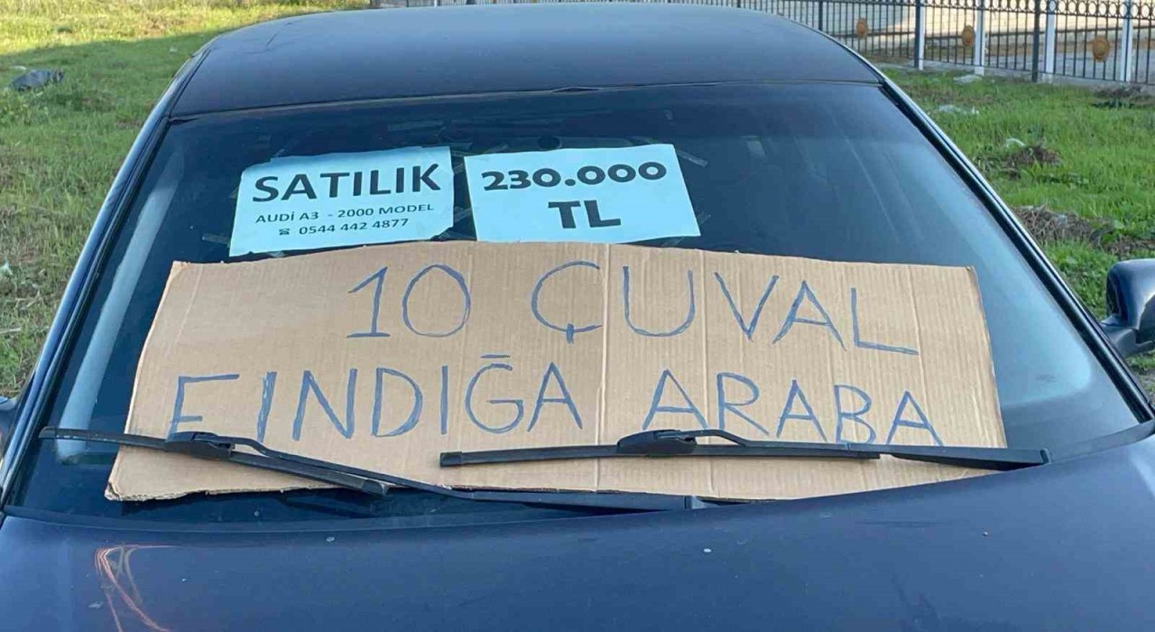 10 çuval fındık getirene araba