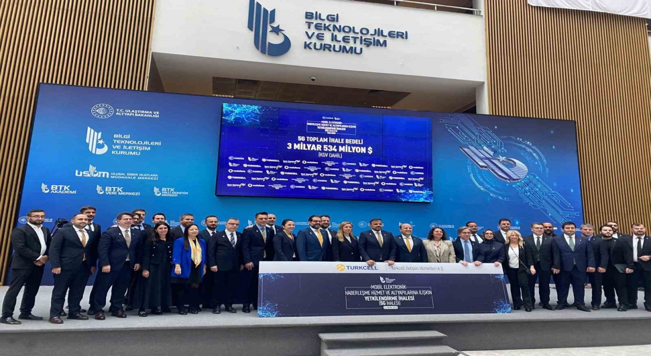 5G Yetkilendirme İhalesinde toplam ihale bedeli 3 milyar 534 milyon dolar oldu