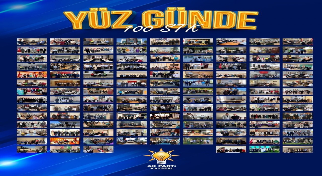 AK Parti Kayseri İl Teşkilatı ‘Yüz Günde 100 STK Ziyareti programını tamamladı