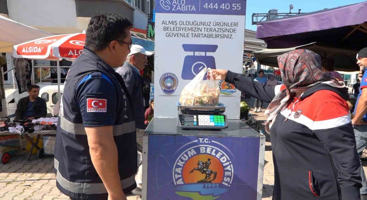 Atakum Belediyesinden semt pazarlarında tartı hizmeti