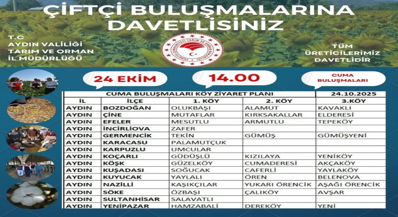 Aydında çiftçi buluşmaları sürüyor