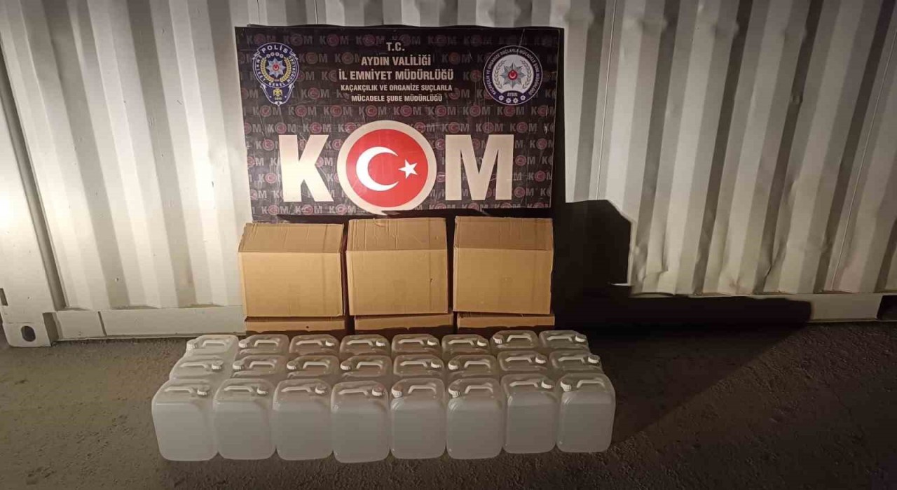 Aydında KOM ekipleri 120 litre etil alkol ele geçirdi