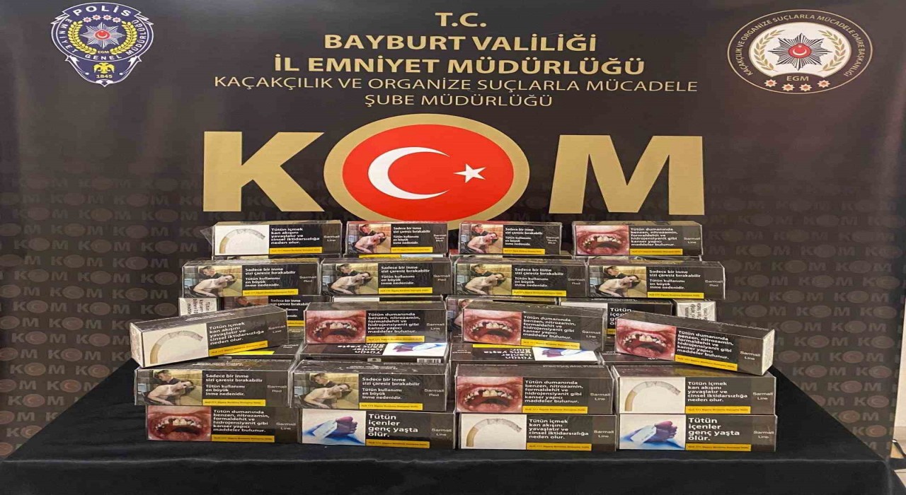 Bayburtta kaçak alkol ve tütün operasyonlarında 4 şüpheli gözaltına alındı