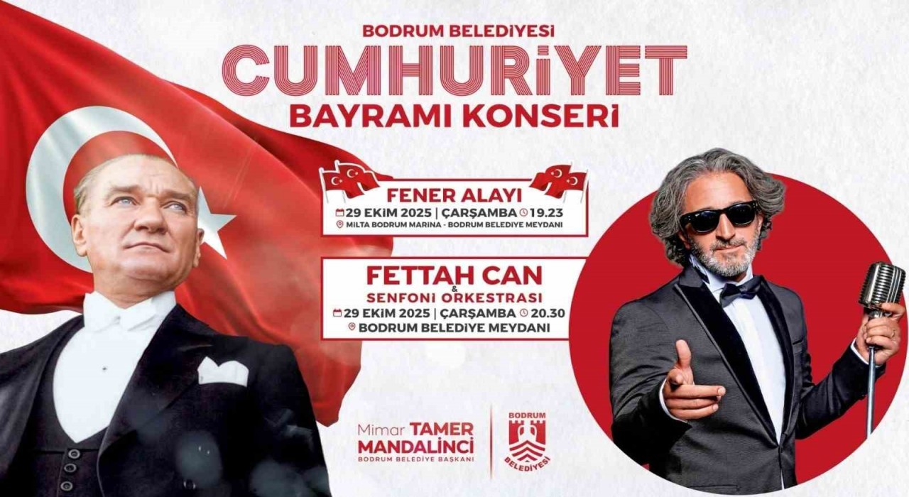 Bodrumda ünlü sanatçı Cumhuriyet konserinde sahne alacak