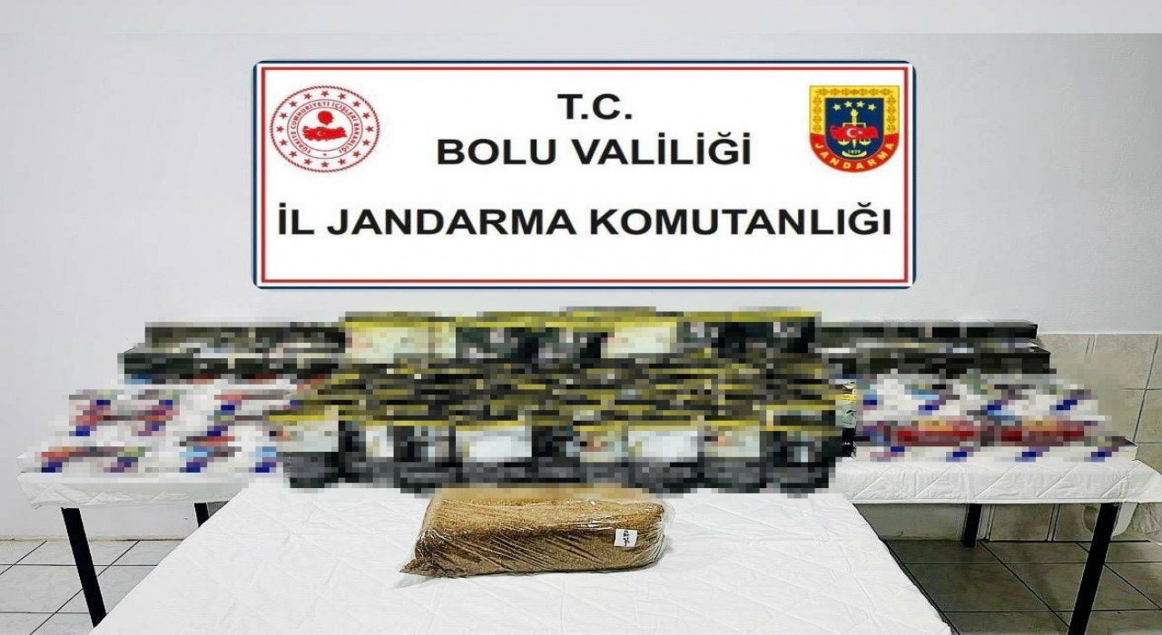 Boluda 35 bin kaçak makaron ele geçirildi
