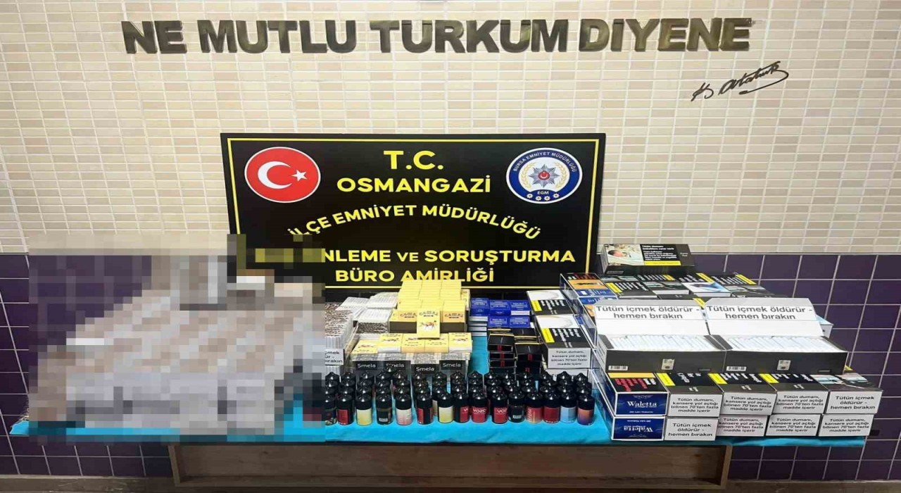 Bursada kaçak tütün operasyonu: Binlerce kaçak ürün ele geçirildi