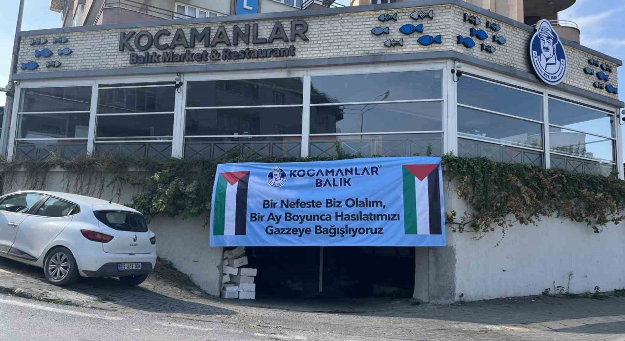 Bursanın ünlü balıkçısı, 5 restoranın 1 aylık hasılatını Gazzeye bağışlayacak