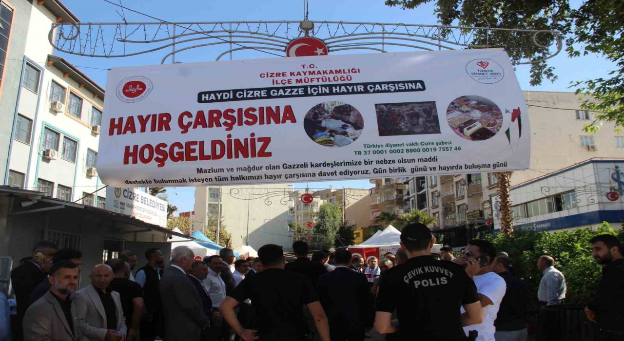 Cizre Müftülüğü, Gazzeye yardım göndermek için  hayır çarşısı kurdu