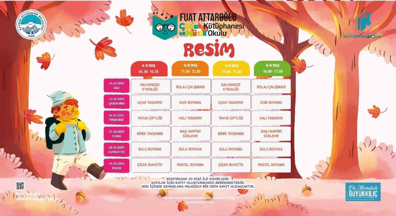 Çocuk kütüphanesinde renkli atölyeler