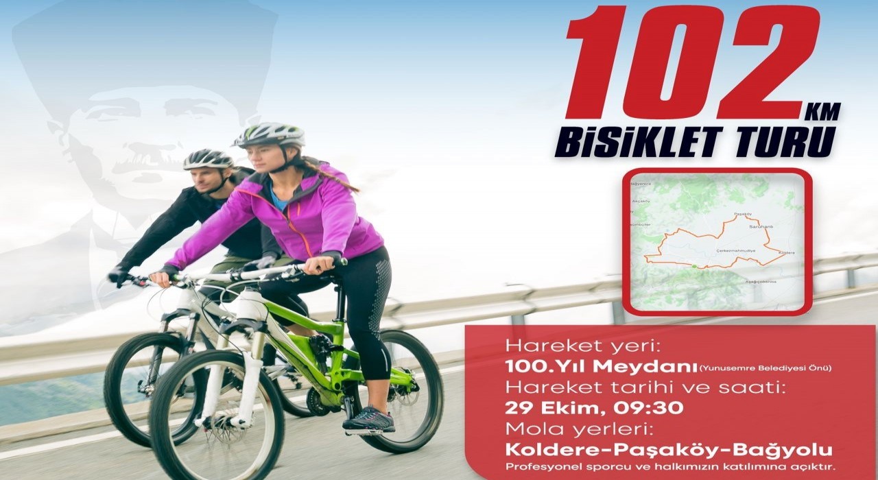 Cumhuriyetin 102. yaşına 102 kilometrelik bisiklet turu