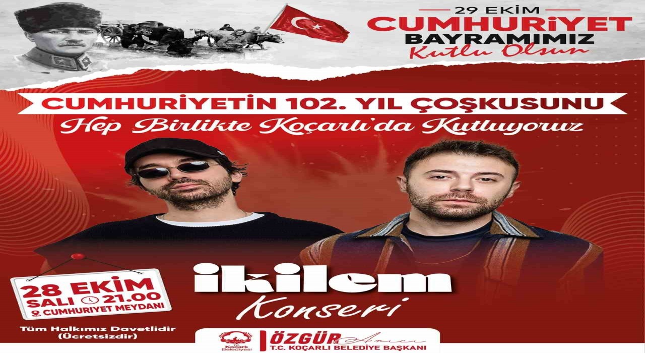 Cumhuriyetin 102. yılı Koçarlıda coşkuyla kutlanacak
