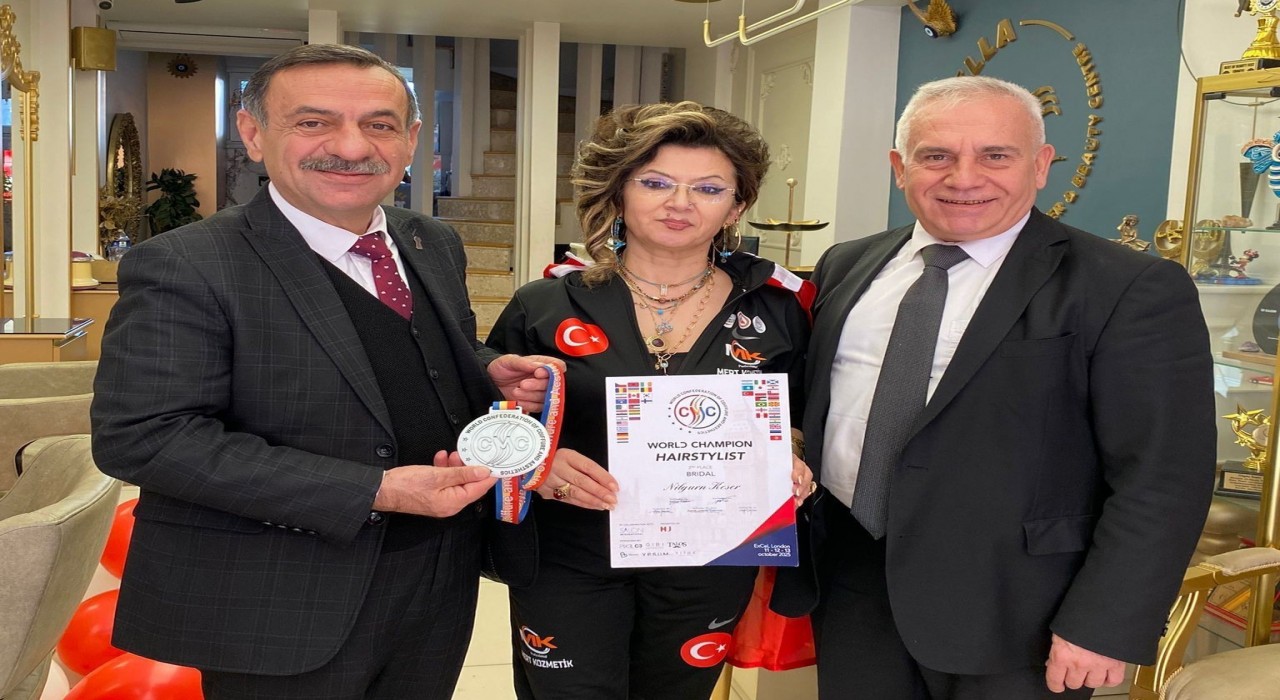 Dünya 2.si kadın kuaför Denizlinin gururu oldu