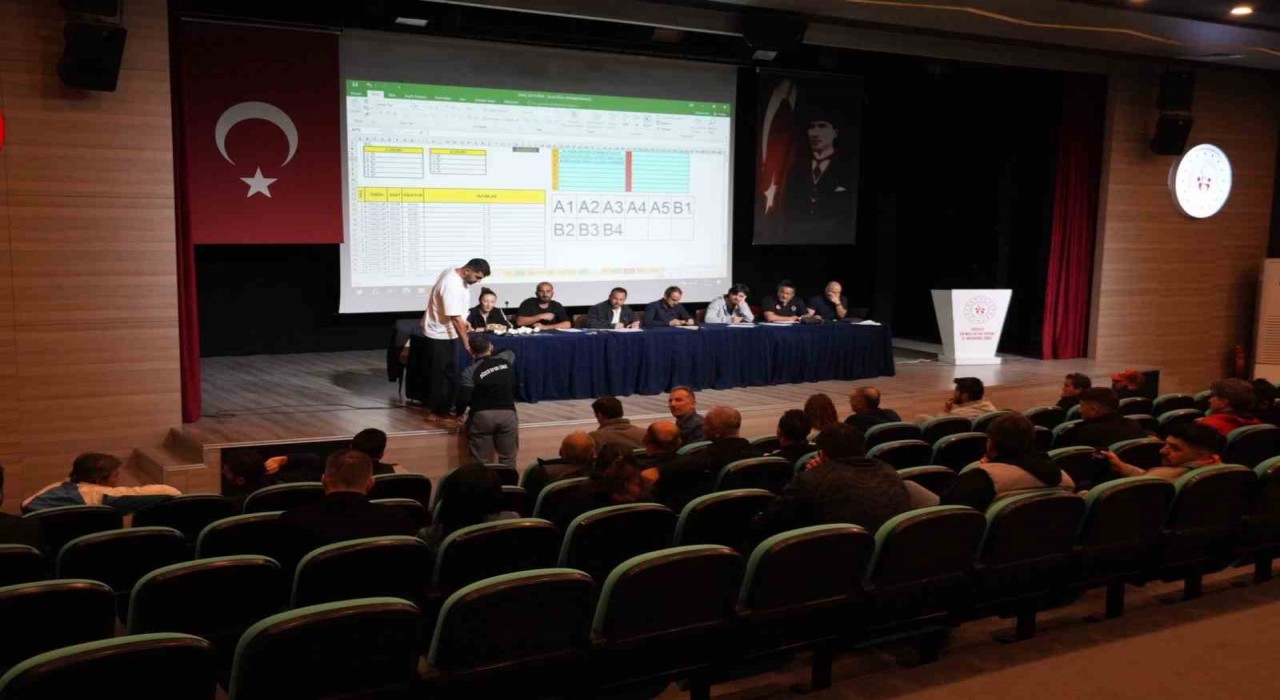 Düzcede okul sporları fikstür çekimi gerçekleştirildi