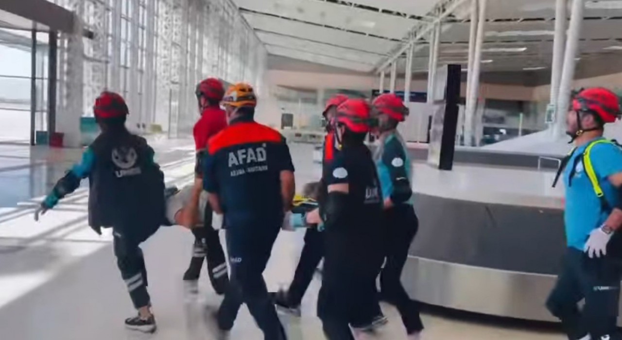 Elazığ Havalimanında deprem tatbikatı