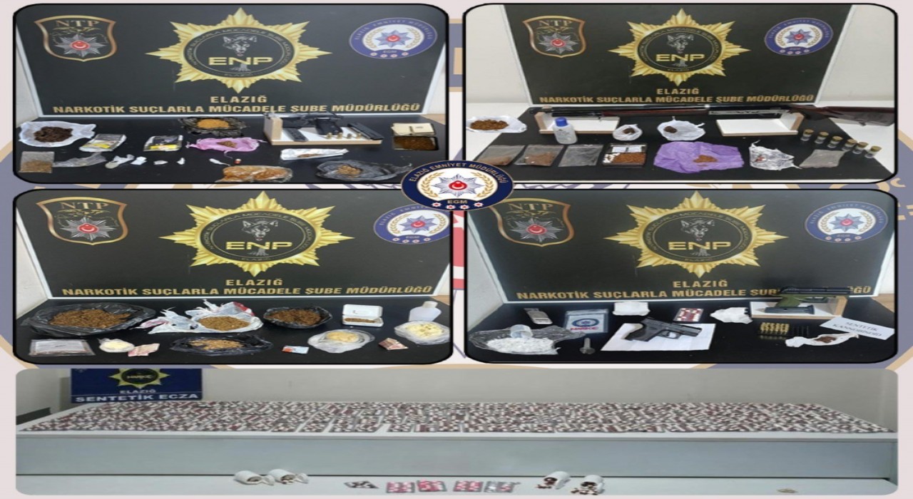 Elazığda uyuşturucuya geçit yok: 16 tutuklama