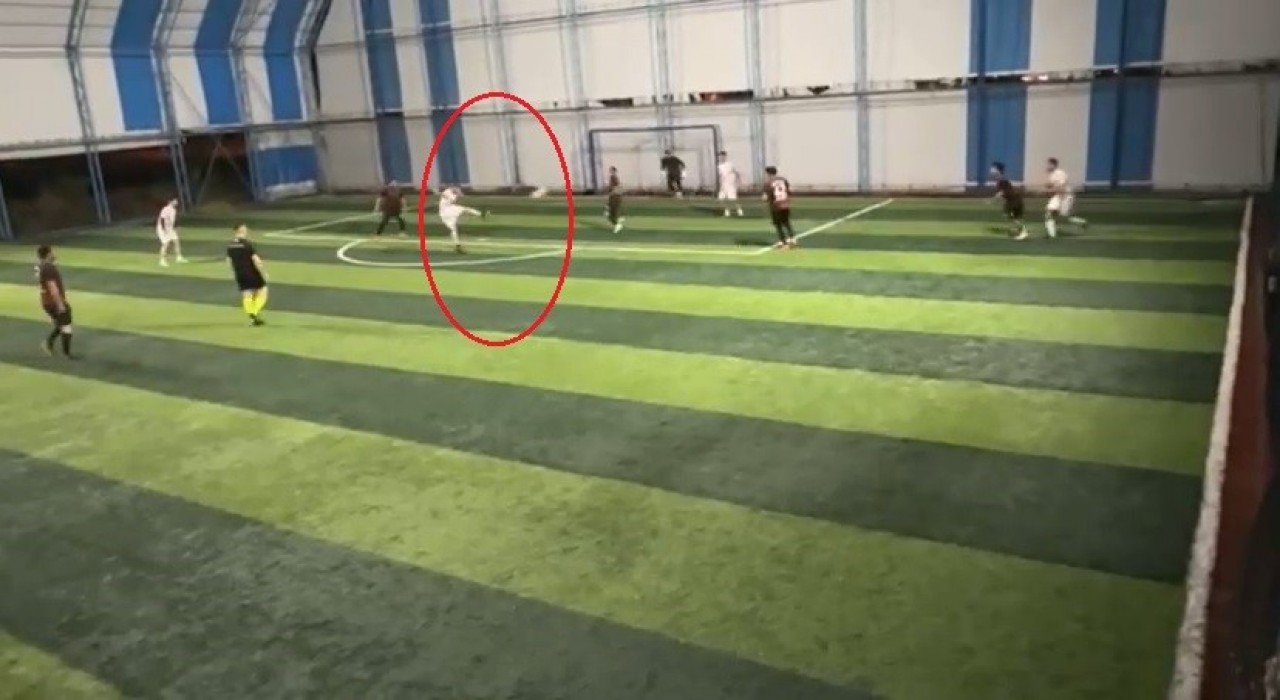 Erzincanda Zidane esintisi: Köy turnuvasında efsane golün birebir aynısı atıldı