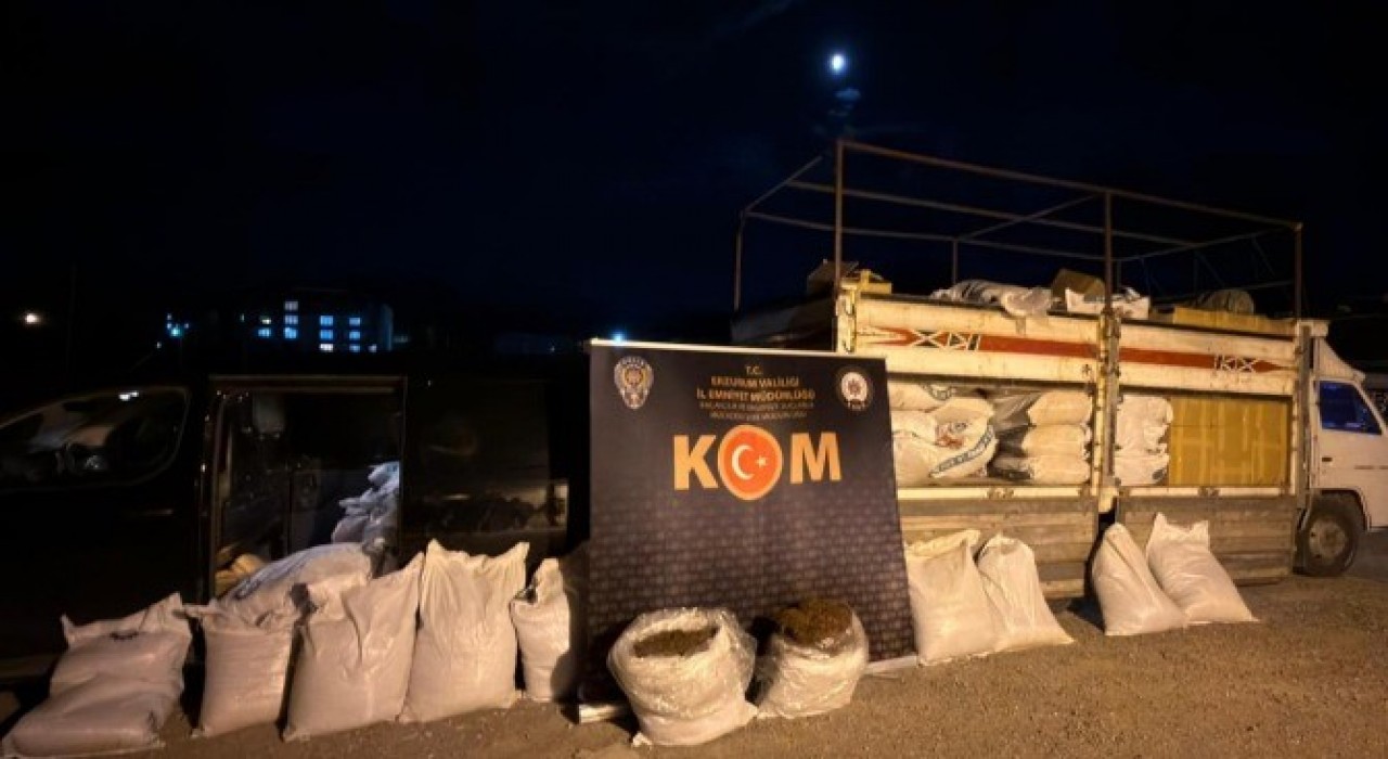 Erzurumda polisten tütün operasyonu