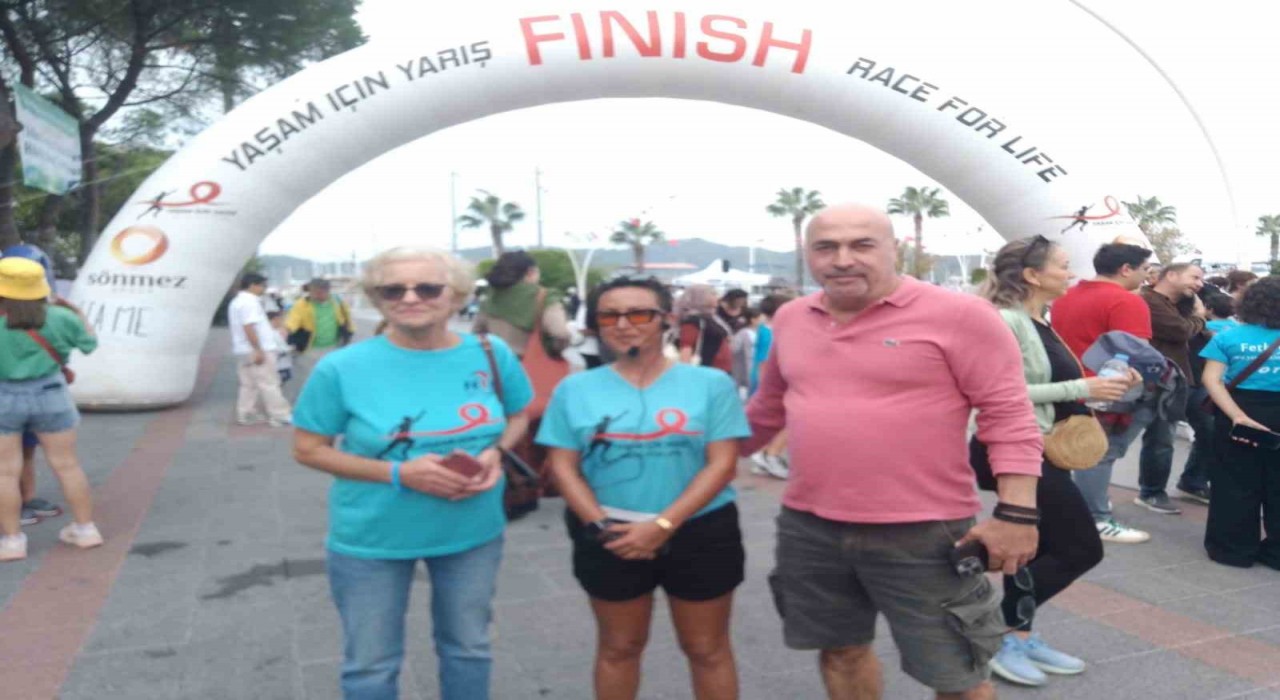 Fethiyede kanser hastaları için koştular
