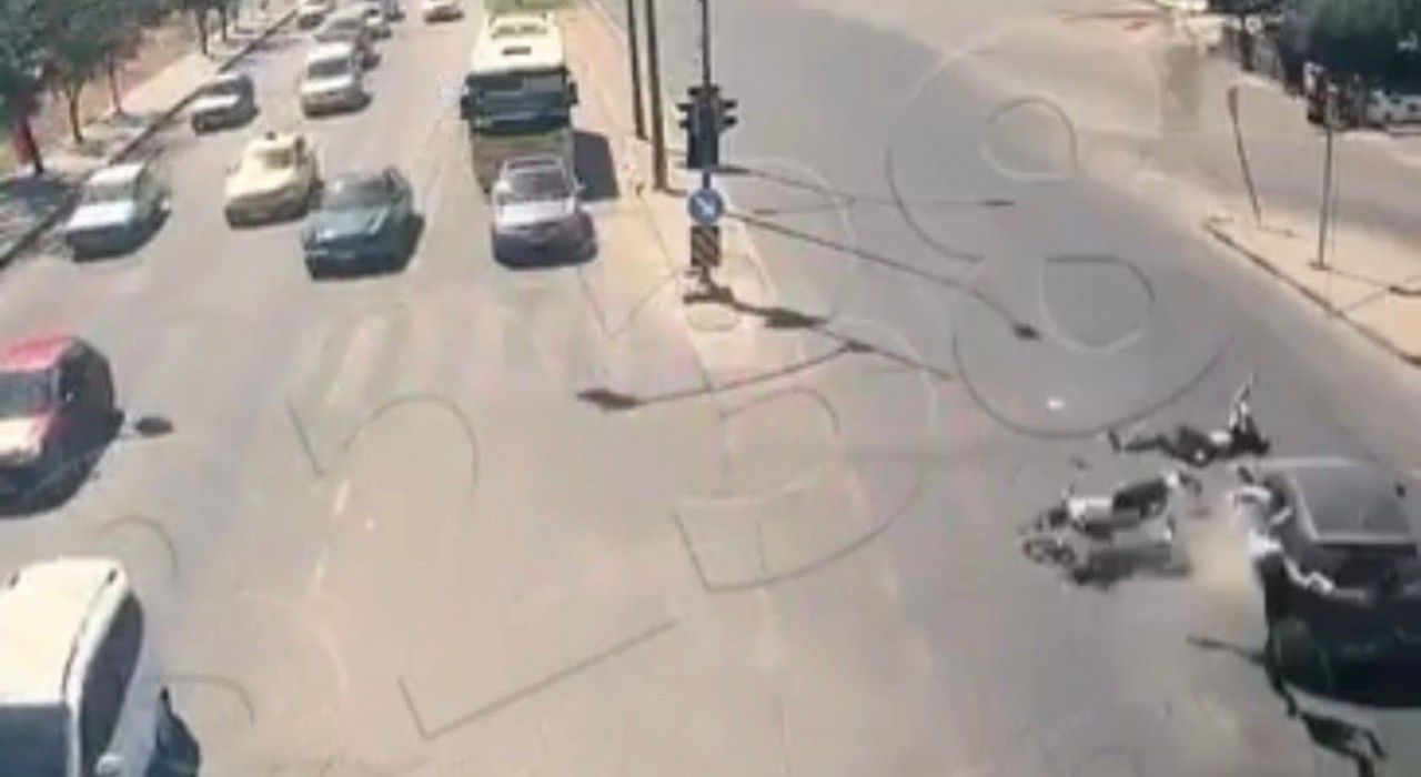Gaziantepte feci motosiklet kazaları kamerada