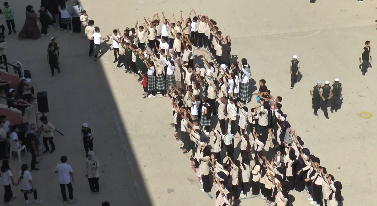 Gaziantepte öğrencilerden Gazzeye koreografili destek