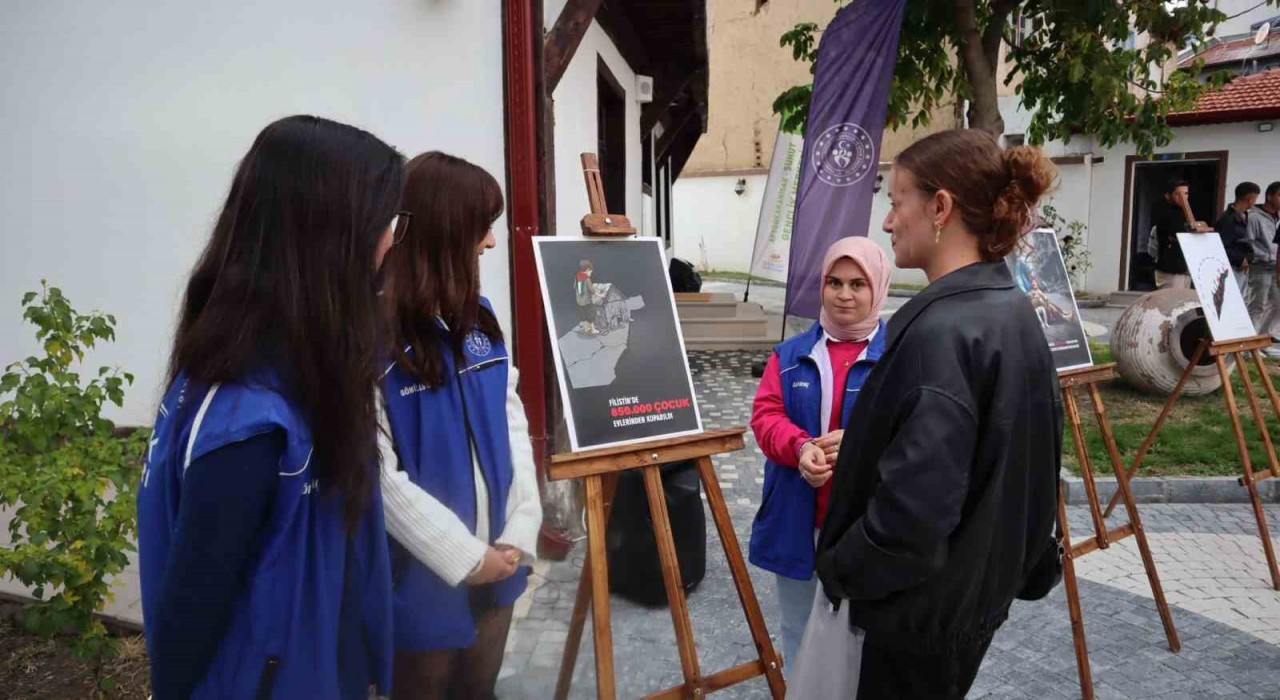 Gazzede yaşanan dramı afişlerle anlattılar