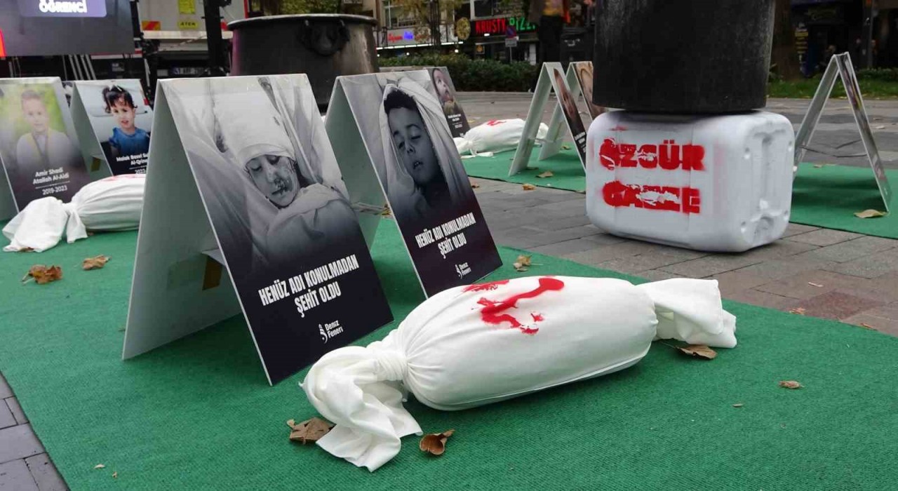 Gazzeye Açılan Kapı Küçükkefenler Sergisinde Gazzenin dramı gözler önüne serildi