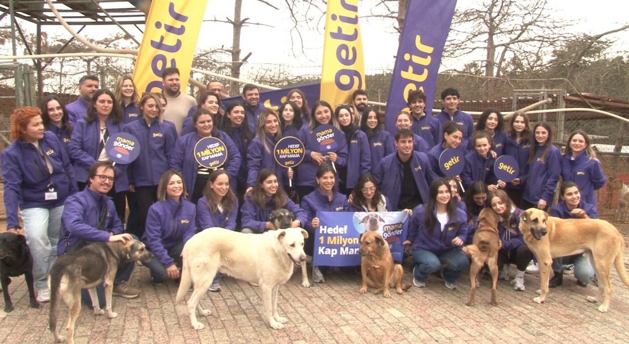 Getirden hayvan barınaklarına 1 milyon kap mama desteği
