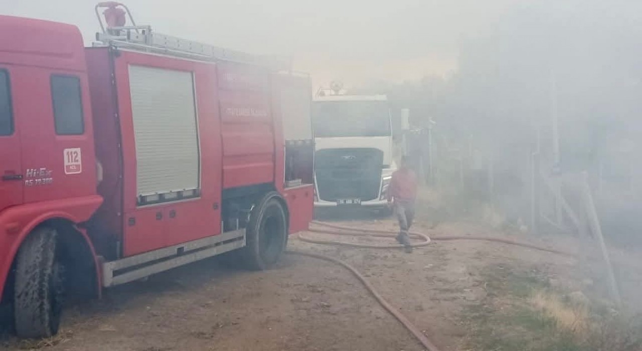 Güdülde hobi bahçesinde çıkan yangın söndürüldü