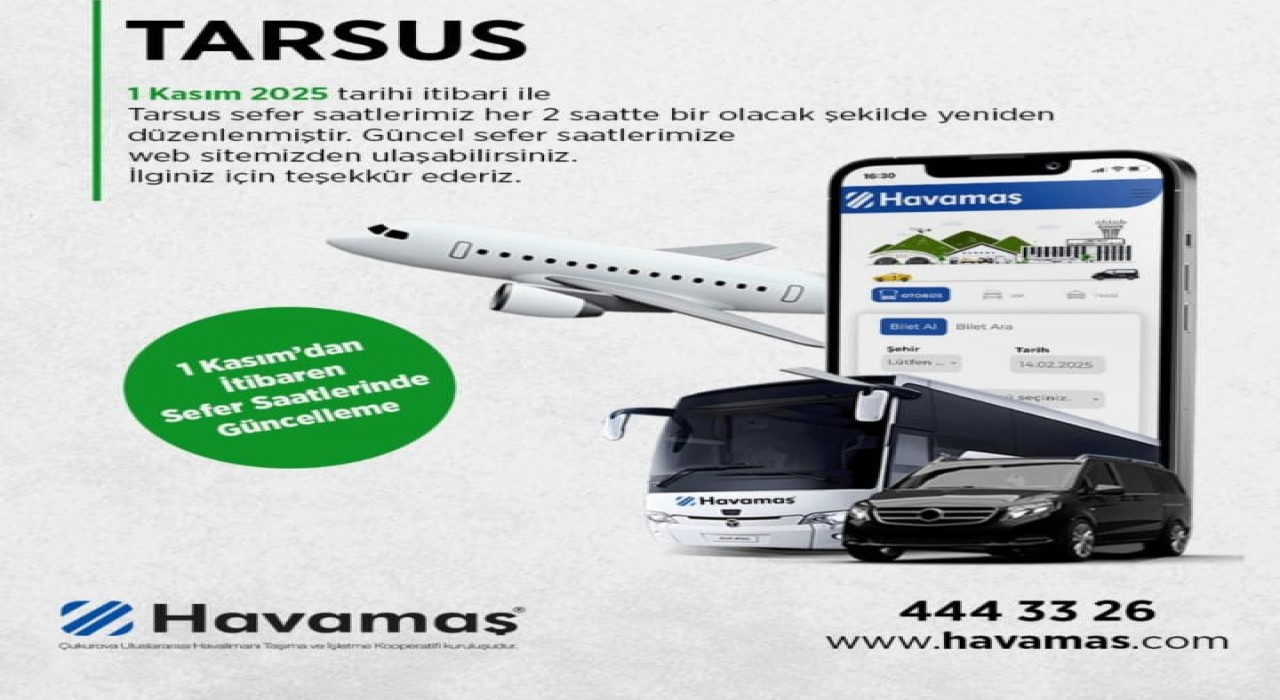 Havamaşta sefer saatleri güncellendi
