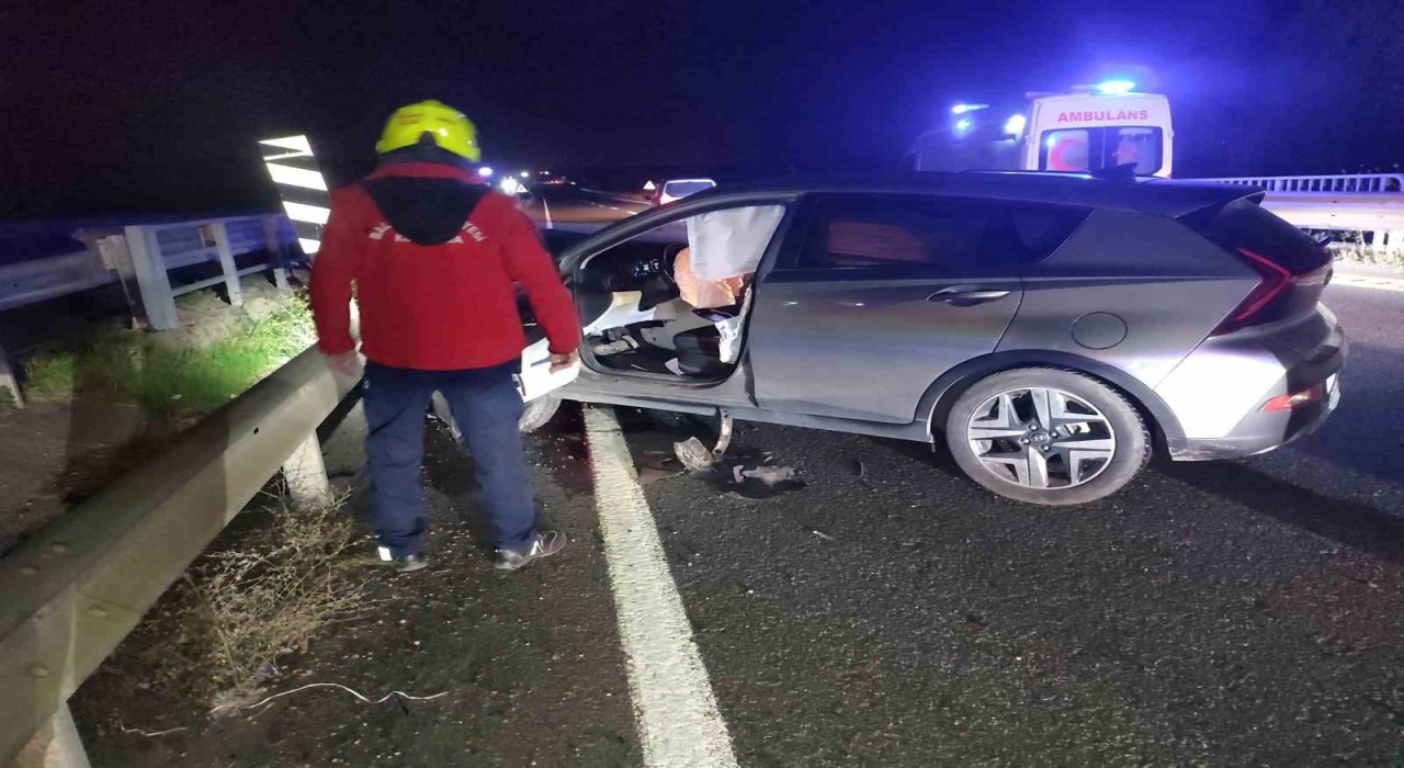 Havranda otomobil ile motosiklet çarpıştı: 1 yaralı