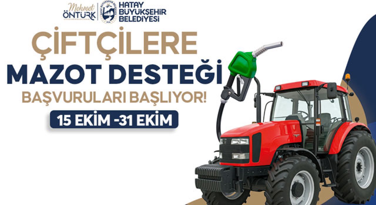 HBB’den Çiftçilere Mazot Desteği Başvuruları Başladı