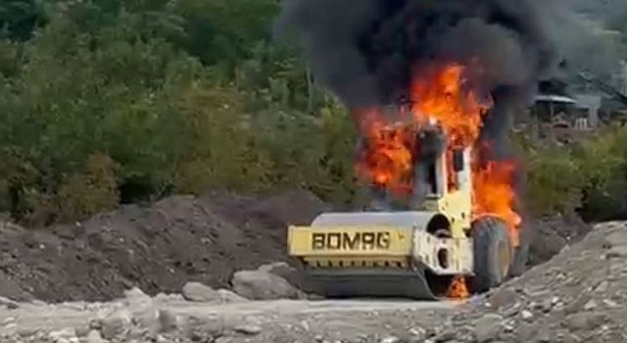 Hızlı Tren Hattı Şantiyesinde Alevler Korkuttu