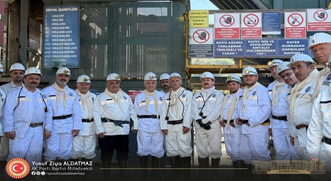 Huzurevinde kalan emekli madenciler yıllar sonra yeniden maden ocağına indi