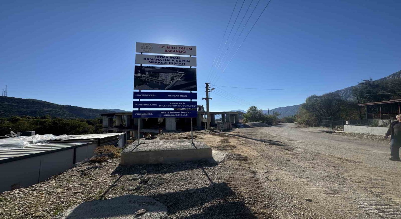 İbradının Ormana Mahallesine halk eğitim merkezi yapılıyor