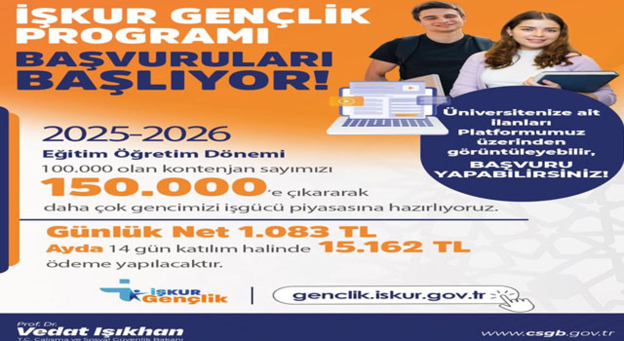 İŞKUR Gençlik Programı Başvuruları Başladı