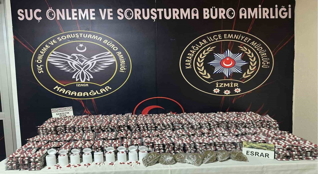 İzmirde uyuşturucu operasyonu: 33 bin adet sentetik hap ele geçirildi