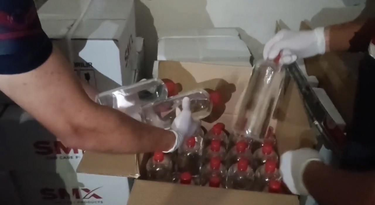Jandarmadan kaçak alkol baskını: 620 litre etil alkol ele geçirildi