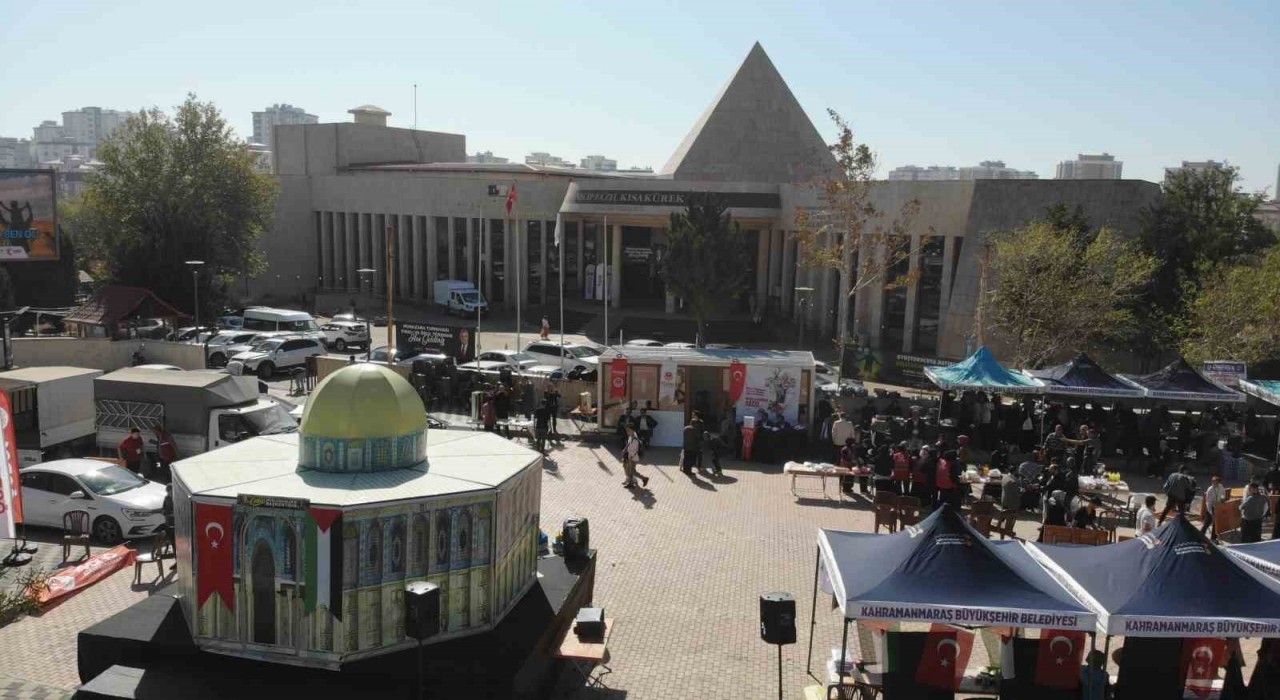 Kahramanmaraşta Gazze yararına hayır çarşısı