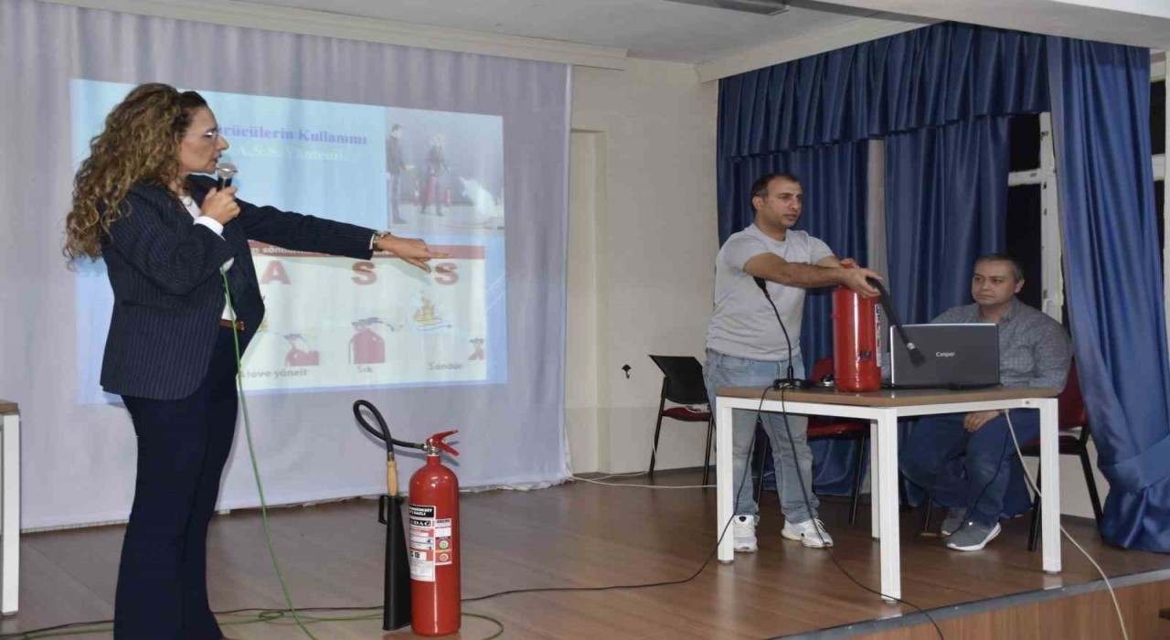 Karacabey Belediyesinden öğrencilere yangın eğitimi