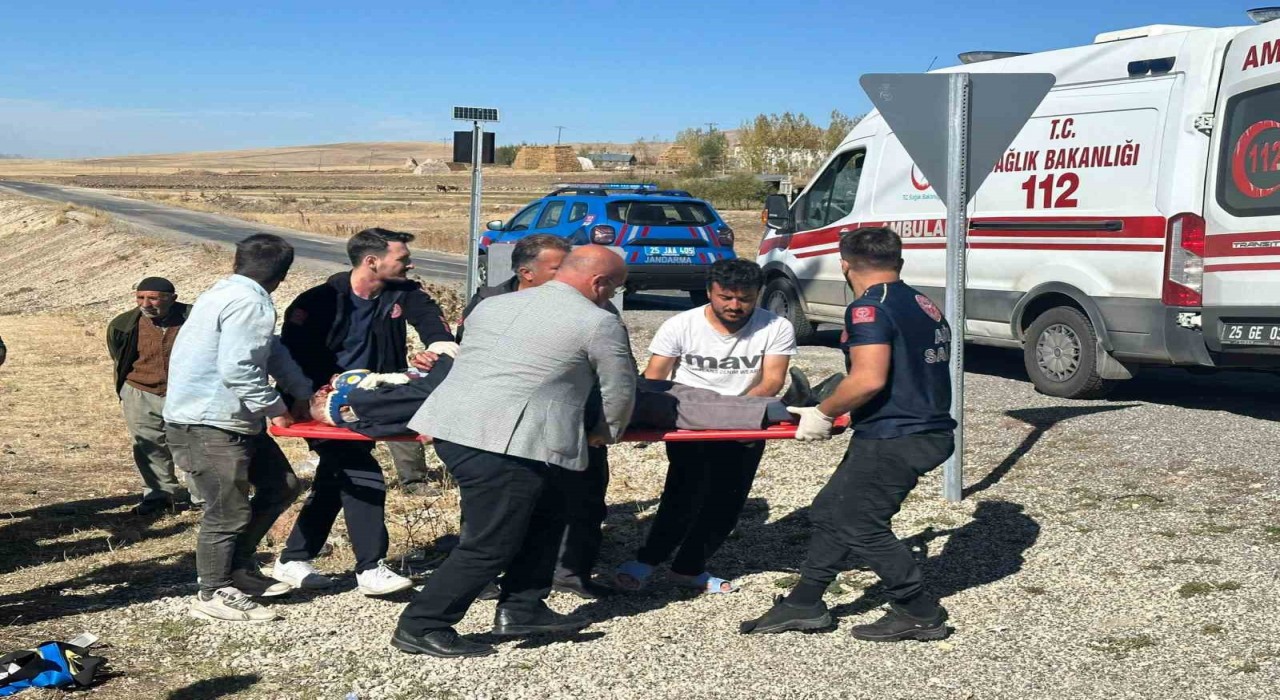 Karayazıda trafik kazası: 1 yaralı